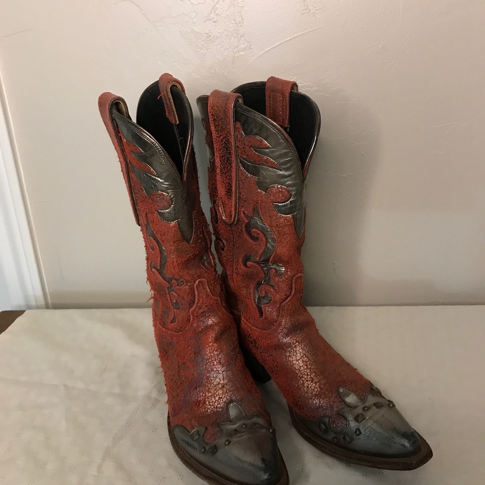 Lucchese Diva Red crackled with Gold DV0013Y3